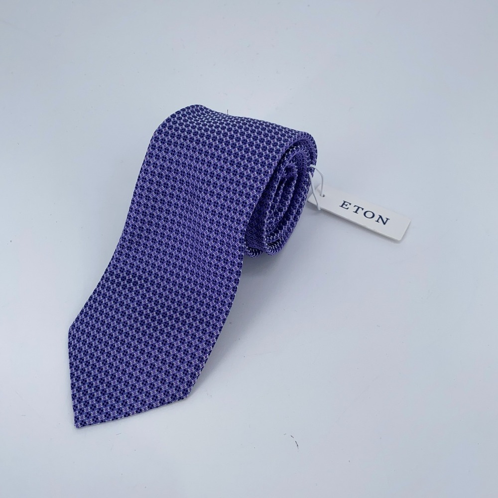 Eton Tie Mens One Size Multi Patterned Silk Professional Necktie Italy Made NWT‎
